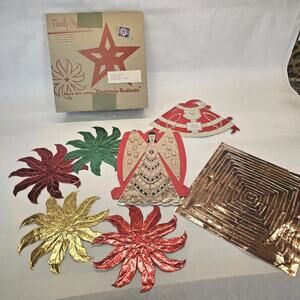 Vintage Family Circle Reynolds Wrap Aluminum Foil Christmas Radiants Ornaments